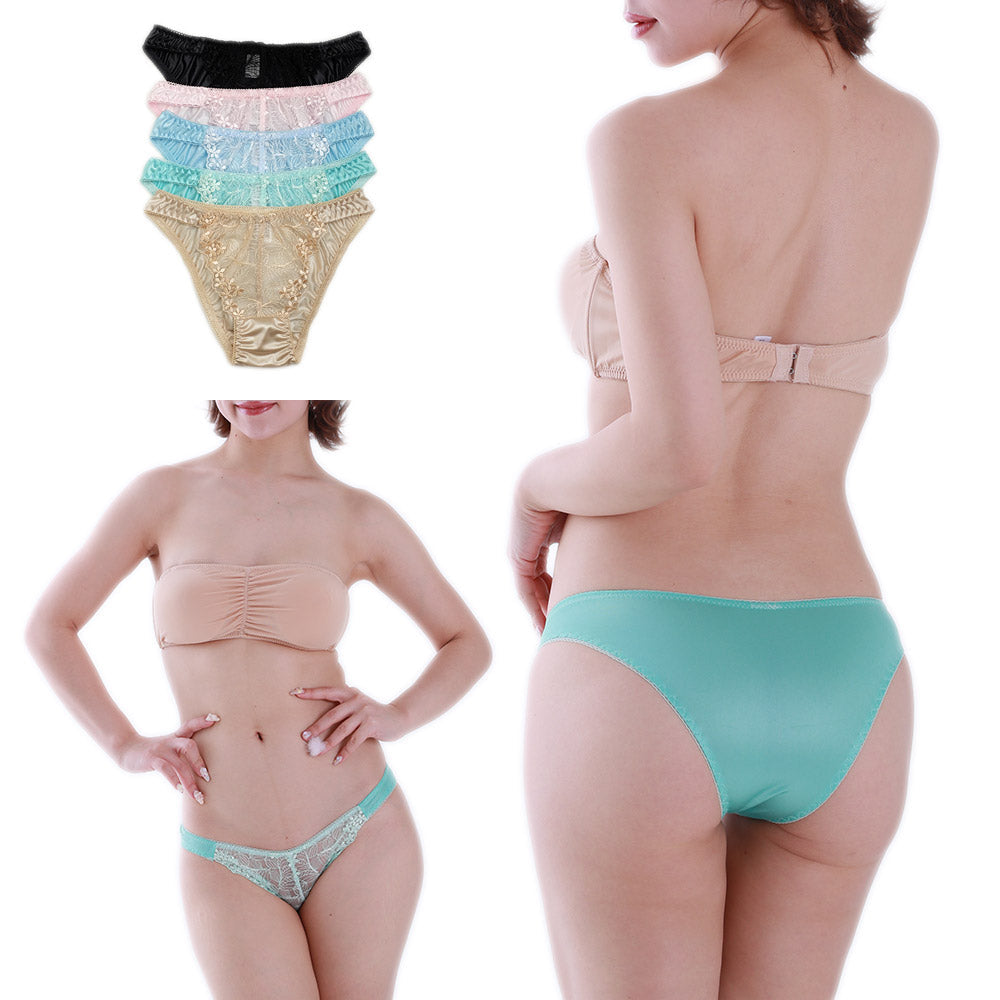 フェリカ&チュールレース パンティ フルバック ショーツ セクシー 下着 ランジェリー レディース 女性用 ラポーム La-Pomme 122008