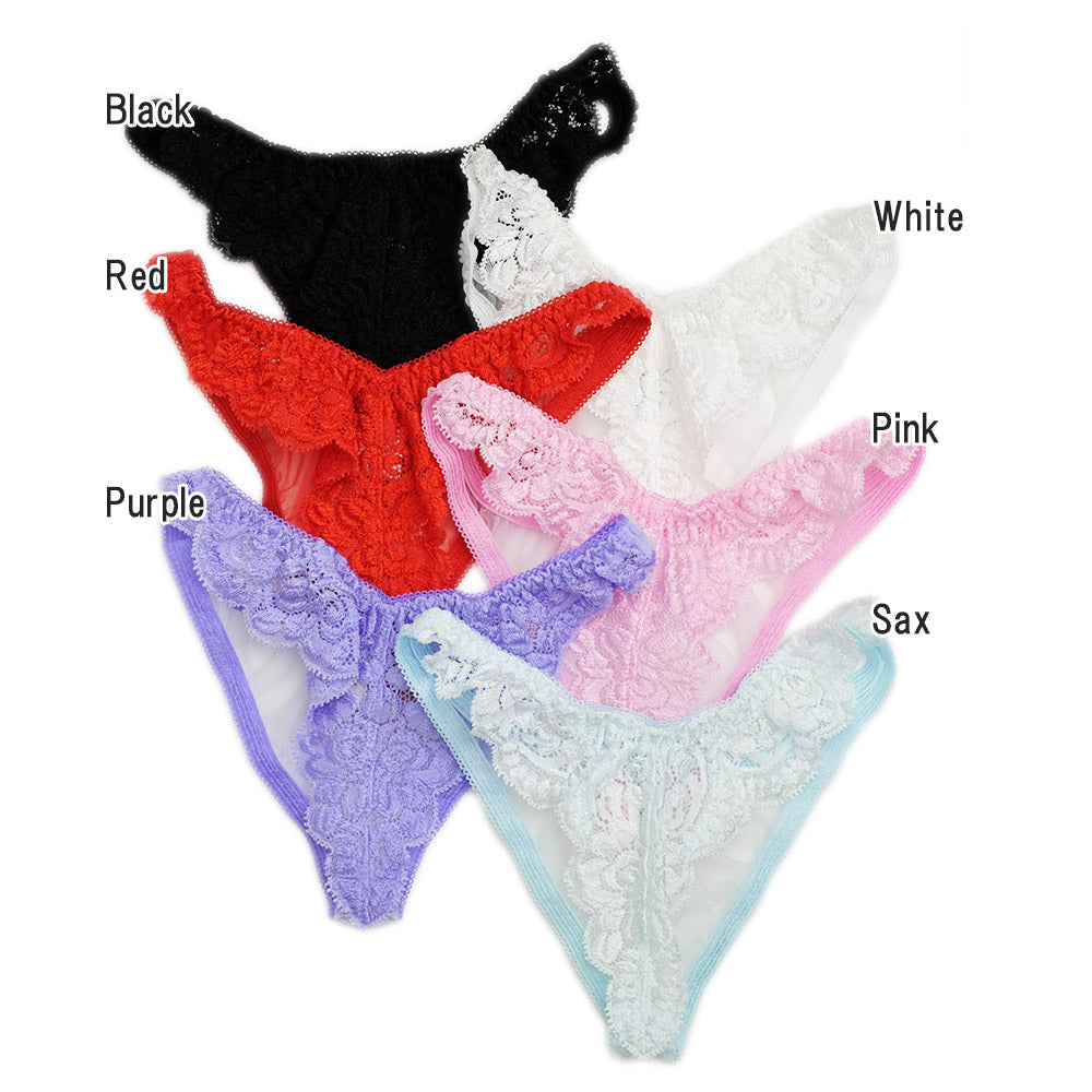 レース&シースルー ハイレグ ローライズ ショーツ パンティ セクシー 下着 ランジェリー レディース 女性用 ラポーム La-Pomme 320098