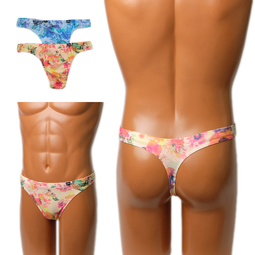 メンズTバック 花柄 フラワー ラポーム オム パンツ ショーツ 下着 セクシー 男性 メンズ下着 La-Pomme Homme 718032