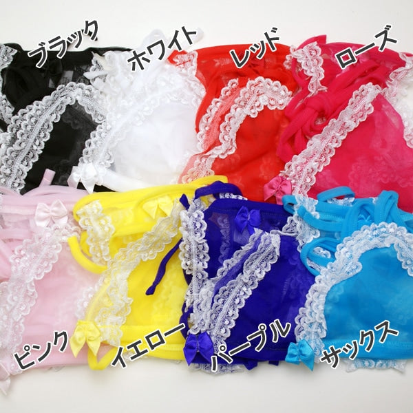 ラポーム La-pomme シースルーブラ&Tバック紐パンティ 52106