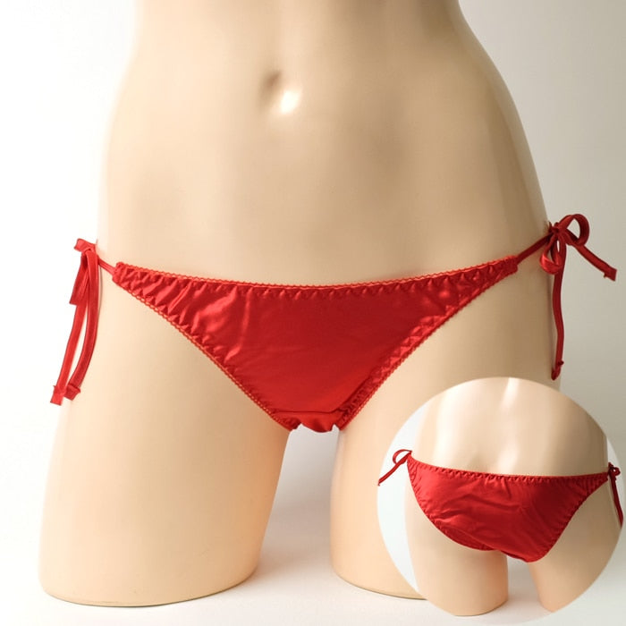 ラポーム サテン ひもパン フルバック ショーツ パンティ セクシー ランジェリー 下着 La-pomme 11460