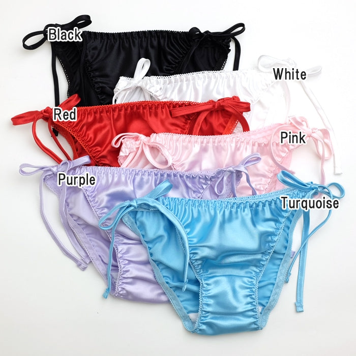 ラポーム サテン ひもパン フルバック ショーツ パンティ セクシー ランジェリー 下着 La-pomme 11460