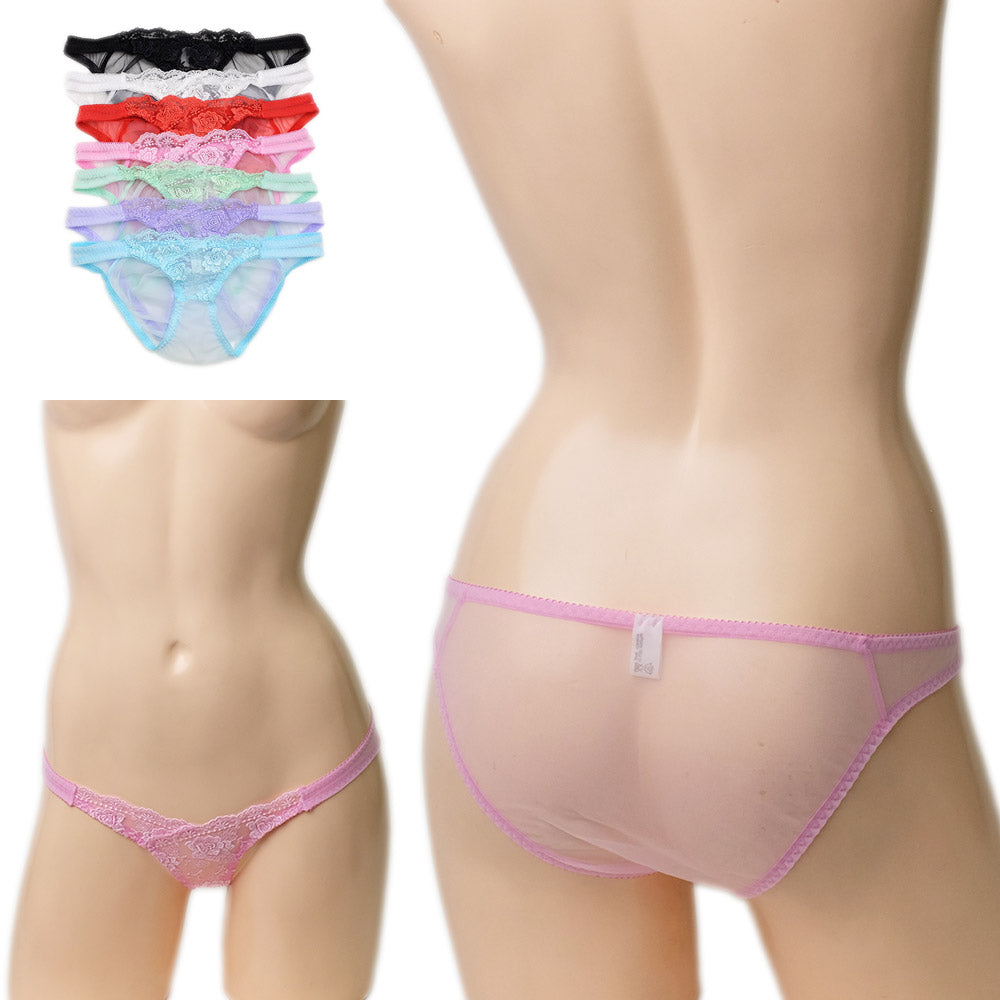 スケスケ シースルー&レース ショーツ パンティ セクシー 下着 ランジェリー レディース ラポーム La-Pomme 320090