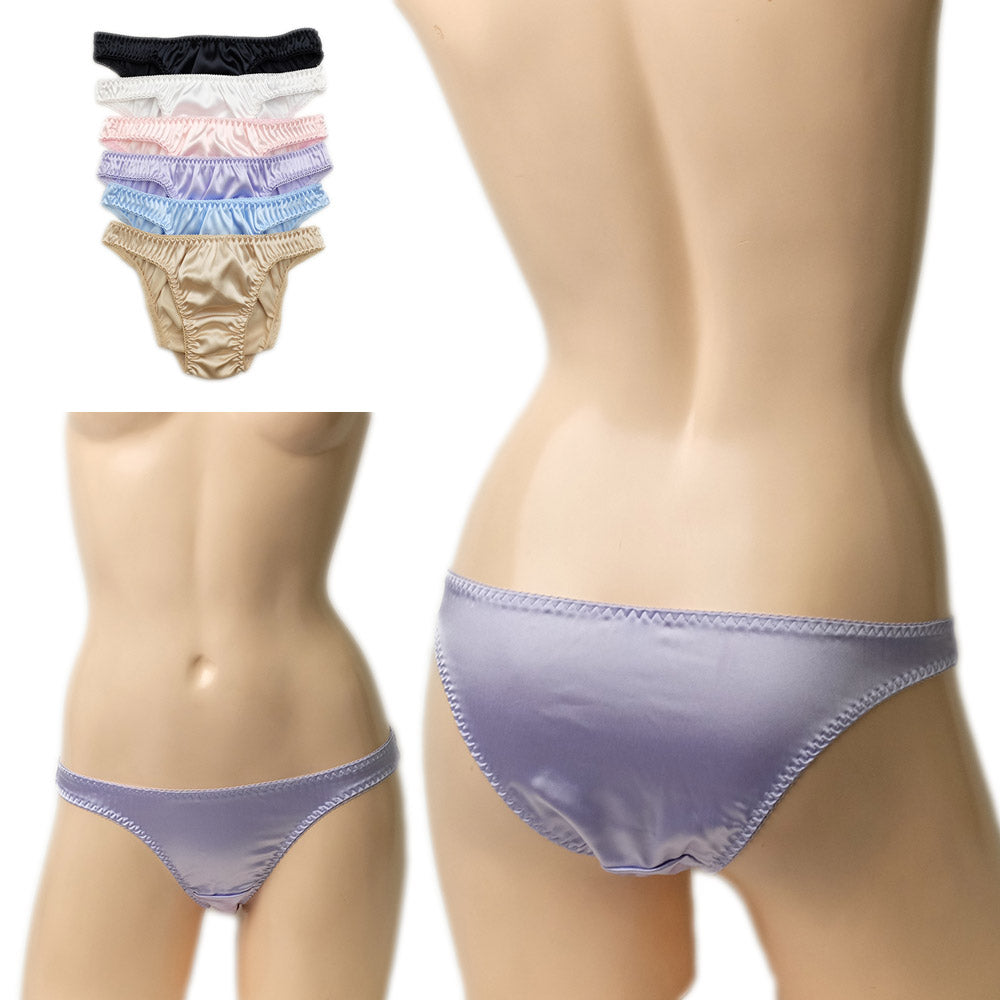 サテン生地 フルバック ショーツ ビキニショーツ パンティ セクシーショーツ 下着 ランジェリー レディース ラポーム La-pomme 320094