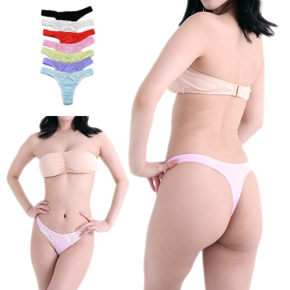 レース&SSS Tバック ショーツ スーパーローライズ パンティ セクシー 下着 ランジェリー レディース 女性用 ラポーム La-Pomme 321121