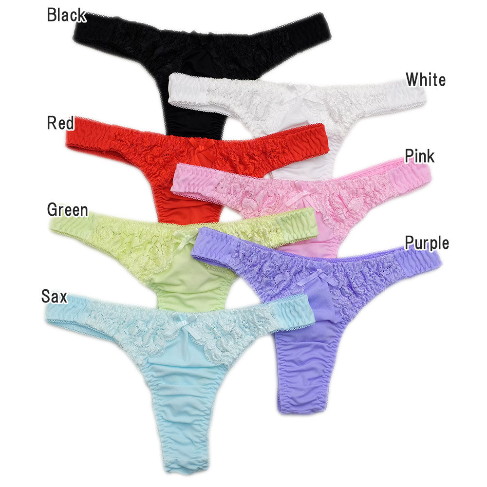 レース&SSS Tバック ショーツ スーパーローライズ パンティ セクシー 下着 ランジェリー レディース 女性用 ラポーム La-Pomme 321121