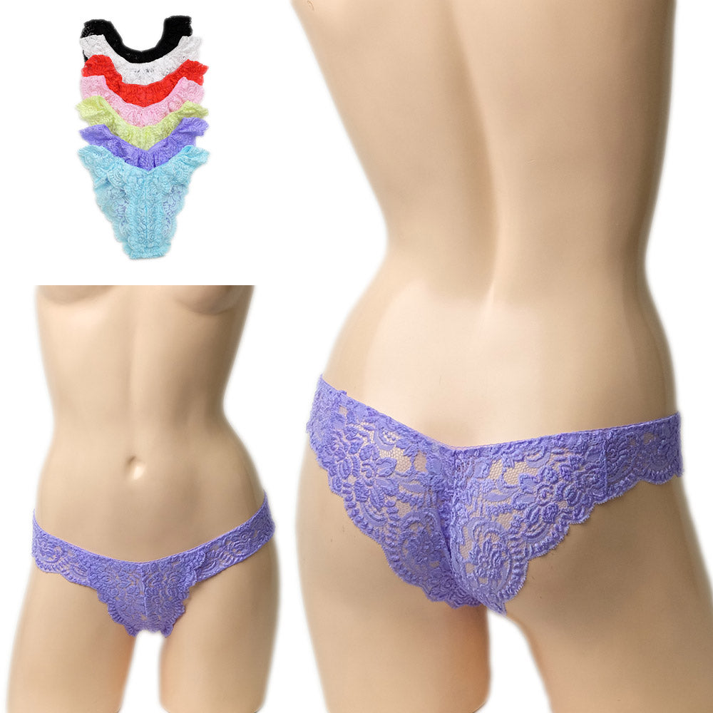 ストレッチ レース フルバック ビキニ ショーツ パンティ セクシーショーツ 下着 ランジェリー レディース ラポーム La-pomme 323002