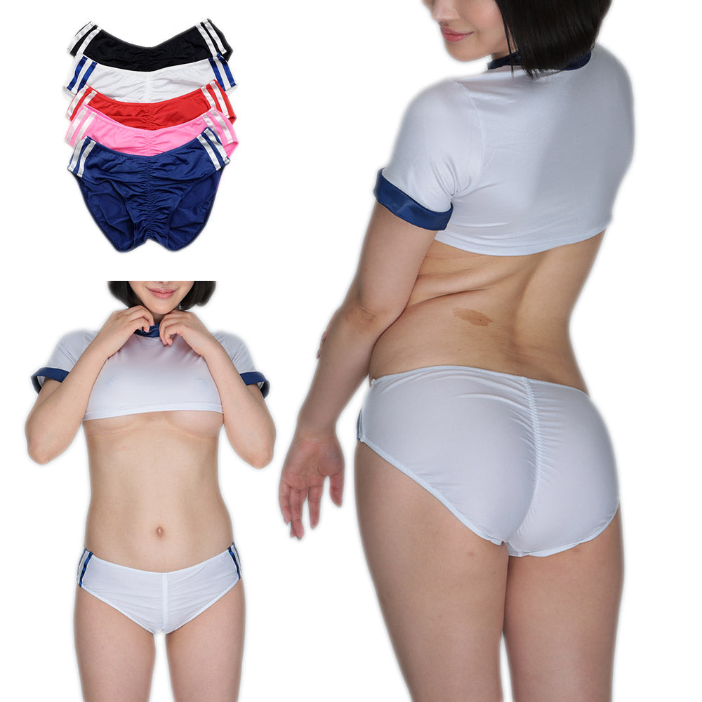 くい込み フルバック ビキニショーツ ブルマ シャーリング パンティ セクシー 下着 ランジェリー 女性 勝負下着 ラポーム La-Pomme 424004