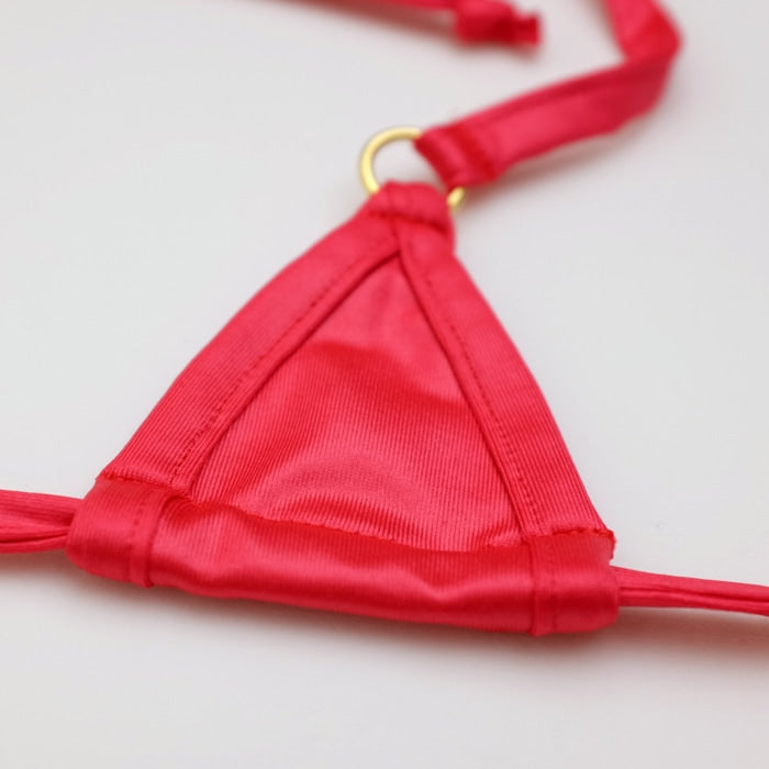極小 ブラセット 三角ブラ Tバック ひもパン ノンワイヤー セクシー 下着 ランジェリー ラポーム La-pomme 533086