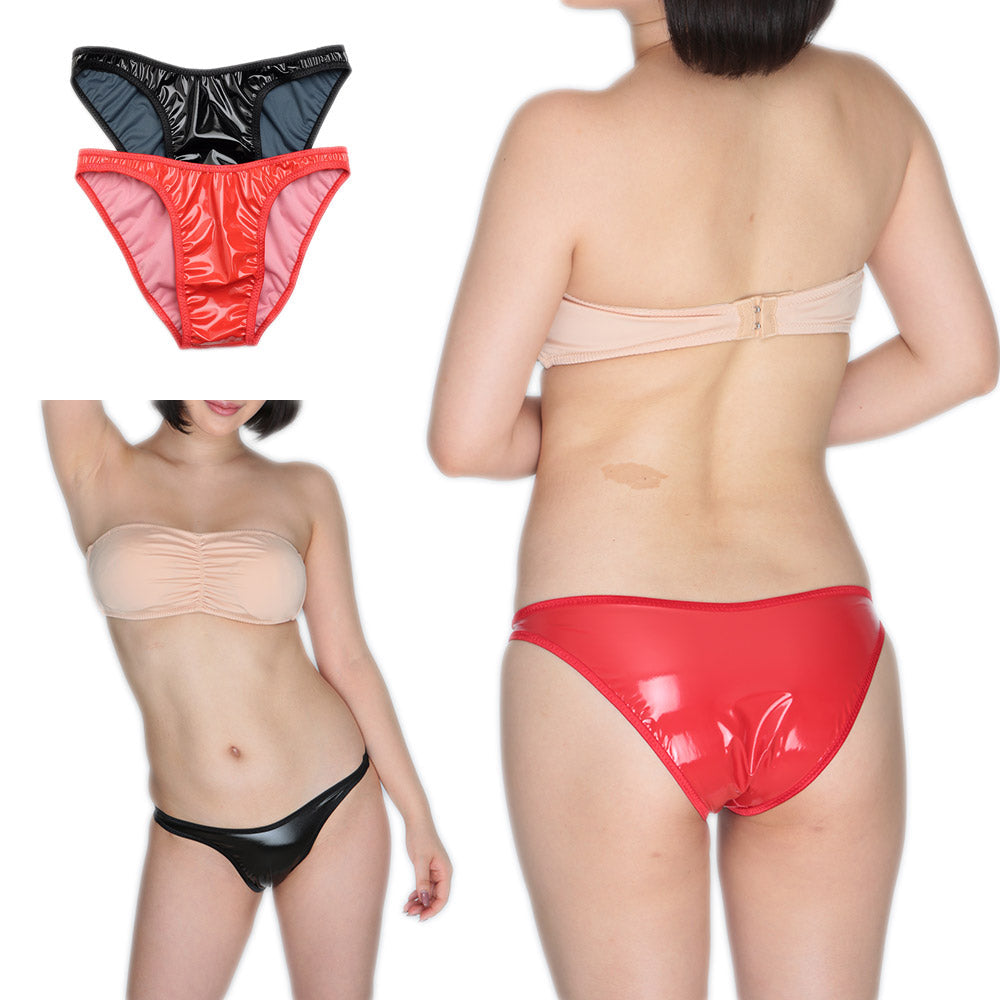 エナメル フルバック ビキニ ショーツ パンティ セクシーショーツ 下着 ランジェリー レディース ラポーム チェリーラブ LS153