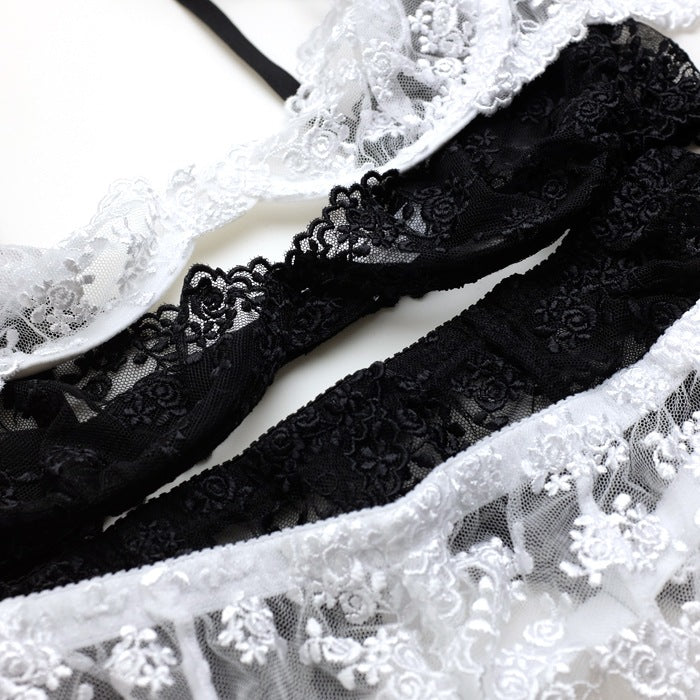 チュールレース 3/4カップブラ&Tバック&ガーター 3点セット ターキーレディース PLAY 062218