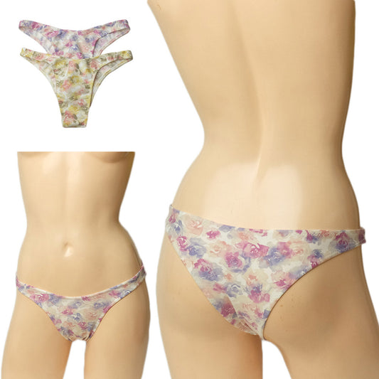 ユニセックス ショーツ 花柄 ハーフバック ビキニ パンツ 柄物 男女兼用 下着 セクシー メンズ レディース ナルズ Nars 01163