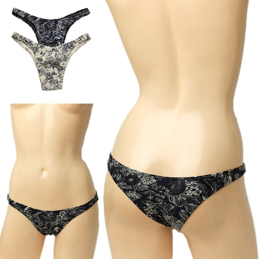 ユニセックス ショーツ ボタニカル柄 ハーフバック ビキニ パンツ 柄物 男女兼用 下着 セクシー メンズ レディース ナルズ Nars 01164