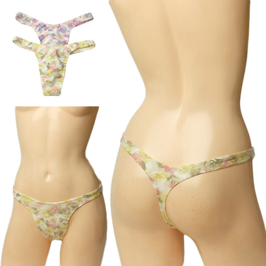 ユニセックス ショーツ 花柄 Tバック ビキニ パンツ 柄物 男女兼用 下着 セクシー メンズ レディース ナルズ Nars 01663