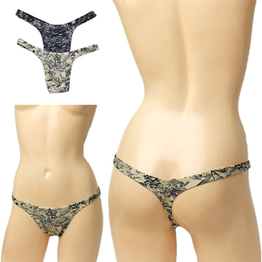 ユニセックス ショーツ ボタニカル柄 Tバック ビキニ パンツ 柄物 男女兼用 下着 セクシー メンズ レディース ナルズ Nars 01664