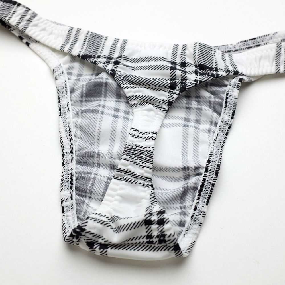 ユニセックス ショーツ タータンチェック柄 Tバック ビキニ パンツ 柄物 男女兼用 下着 セクシー メンズ レディース ナルズ Nars 01665