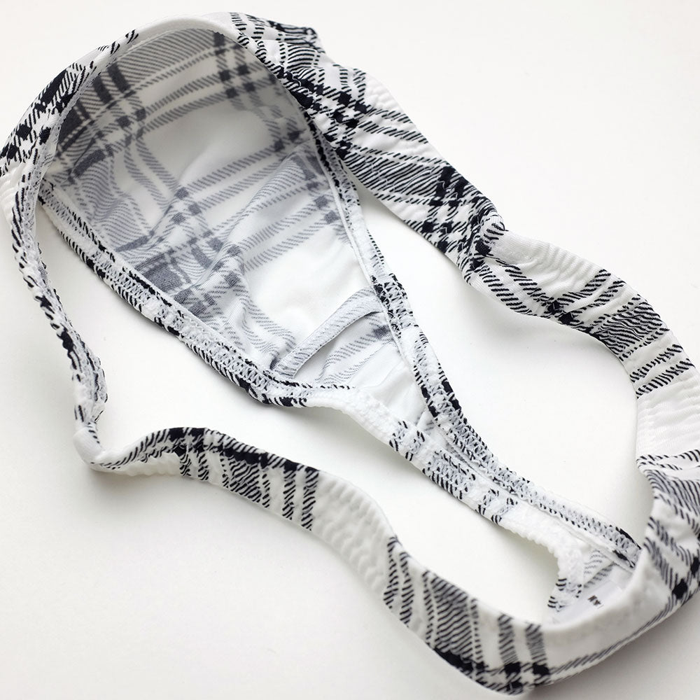 ユニセックス ショーツ タータンチェック柄 Tバック ビキニ パンツ 柄物 男女兼用 下着 セクシー メンズ レディース ナルズ Nars 01665