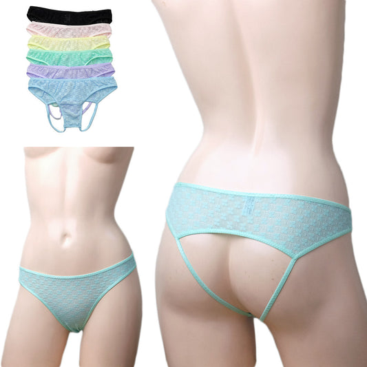ユニセックスショーツ 総レース バックオープン ハーフバック ショーツ 男女兼用 レディース メンズ ターキー uniSeX 168378